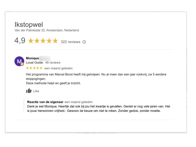 Ervaringsverhaal van een ex-roker die dankzij Ikstopwel voorgoed stopte – zonder pleisters of afkickstress.